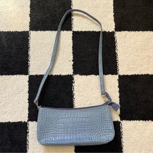 Giani Bernini blue crocodile shoulder bag